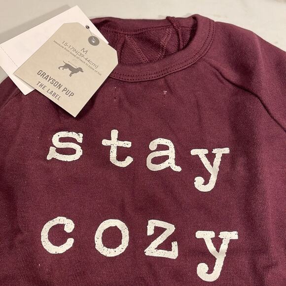 Grayson pup the label stay cozy medium dog sweater nwt - Picture 2 of 5